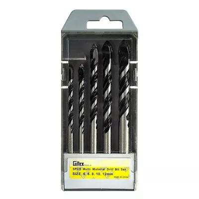 (6 6 8 10 12mm) Multi Material Drill Bit Set Cuttex Tools 5 PCS HEAVY DUTY • $7.95