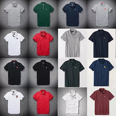 NEW Abercrombie & Fitch Men Muscle Fit Polo Shirt AF By Hollister S M L XL XXL • £29.79