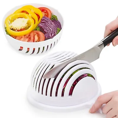 Homiu Salad Cutter Bowl Salad Maker Kitchen Tools Cookware Slicers Kitchen NEW • £7.99