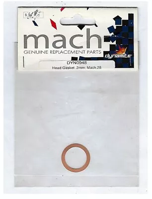 Vintage RC Car Dynamite Head Gasket .2mm Mach .28 Engine DYN0948 Old Stock • $4.99