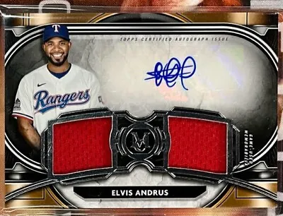 2021 Topps Museum Collection Elvis Andrus Auto Dual Relic Patch #/249 • $18.99