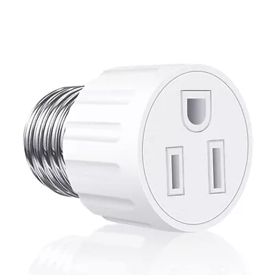 Outlet To Socket Adapter E26/E27 Light Socket To Plug Bulb Converter Lamp Holder • $8.29