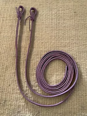 Lightly Used 8’ Hermann Oak Leather Split Reins Nice Quality Used Horse Tack • $14.99