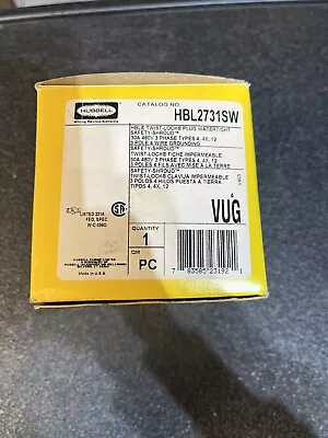 Hubbell HBL2731SW 30 Amp Twist Lock 3 Phase 4 Wire 480 Volt Male Plug New • $30