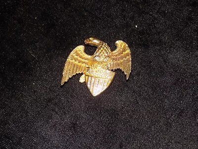 Metropolitain Museum Of Art Gold Eagle Brooch Pin Mma Diamond Like Chips • $12.99