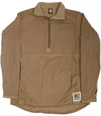 USMC Coyote Frog Waffle Fleece Quarter Zip Grid Marine Corp Shirt Cold Weather • $49.95