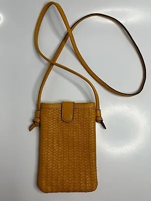 J.Jill Crossbody Cellphone Bag Holder Yellow Long Straps • $38