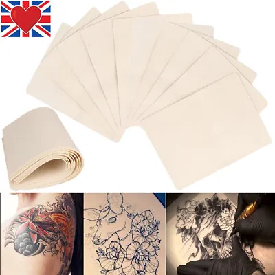 10x Tattoo Practice Fake Skin Blank Sheets Needle Machine Supply Training Tool • £5.99