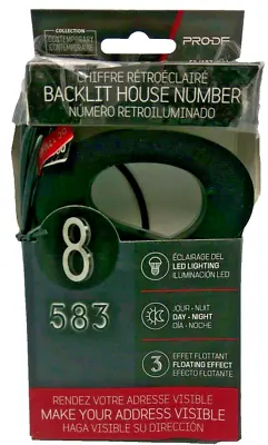 #8 Backlit Illuminated LED House Numbers 5  Satin Nickel Address Signs Lighted • £18.99