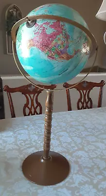 Vintage Replogle World Nation Series 12  Diameter Globe On Stand 32  Tall • $35