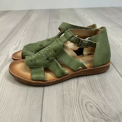 Miz Mooz Leather Ankle Strap Sandals Fascinate Green US 8.5 - 9 / EU 39 WIDE • $39.99