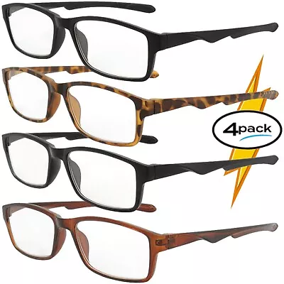 Mens Womens Reading Glasses 4 Pack Readers All Powers Eyeglasses New Specs • $7.95
