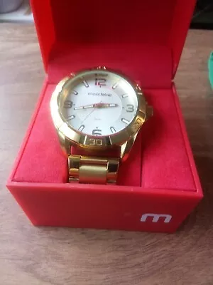 Mondaine L20 Goldtone 48mm Large Band Watch  • $35