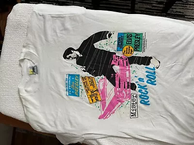 Vintage Elvis Presley Shirt Men's Large White Graphic Never Worn • $5.50