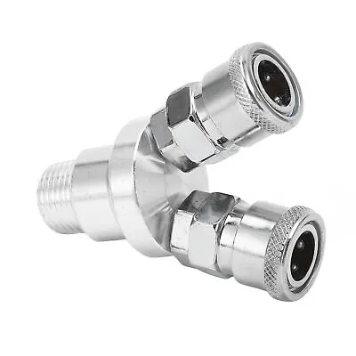 2Way Connector G1/2 Thread Quick Coupler Carbon Steel Chrome Plated Air Splitter • $12.23