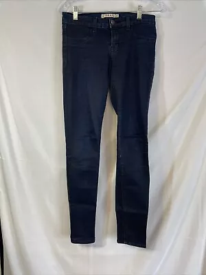 J Brand Skinny Jeans Leggings Glory Dark Blue Sz 28 Mid Rise • $19.99