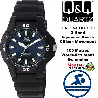 Vq84j003 Q&q 100-metres Gents Diver Style Watch Citizen Made - Swimming Watch • $39.20