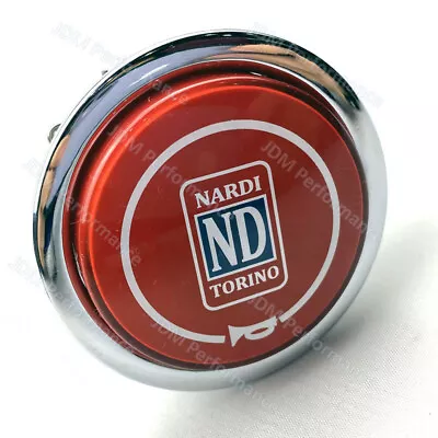 Red Nardi Torino Racing Sport Steering Wheel Horn Button Classic Single Contact • $33