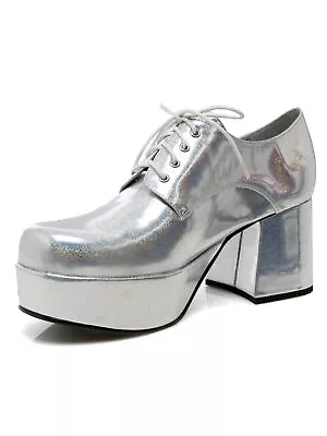 Mens Silver Platform Shoes Size 8 9 • $48.20