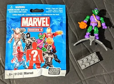 MEGA BLOKS MARVEL GREEN GOBLIN Series 1 MYSTERY PACK 91248 - NEW SEALED BAG G2/9 • $10.18