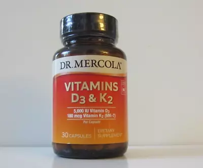 Dr. Mercola -  Vitamins D3 & K2; 30 Caps; Exp. 8/24 Or Later; NEW • $22.95