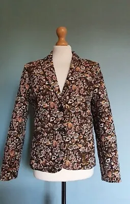 M & S Limited Edition Long Sleeve Tapestry Jacquard Blazer / Jacket Size 10 • £21.99