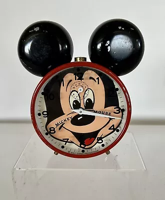 Vintage Bradley Made In Germany Mickey Mouse Alarm Clock Untested As Is • $15