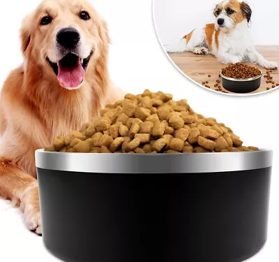 BNIB Pet Feeding Bowl Dog/Cat/Rabbit Non-Slip Stainless Steel High Quality • £8.99