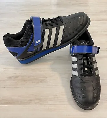 Men’s Size 12.5 - Adidas Power Lift Weightlifting Shoes G45630 Black & Blue • $38