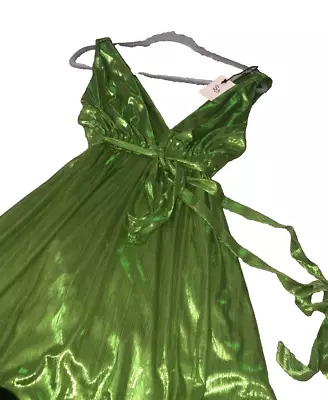 Sincerely Jules Prom Gown Dress Metallic Green Small NWT • £33.25