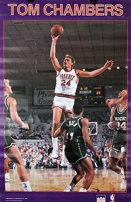 Vintage 1989 TOM CHAMBERS Phoenix Suns NBA Starline 34 X 22 Poster RARE • $19.99