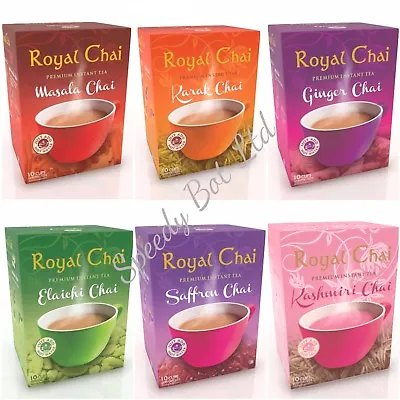 £5.41 • Buy Royal Chai Instant Tea Powder Sachets Sweetend / Unsweetened Assorted Flavours