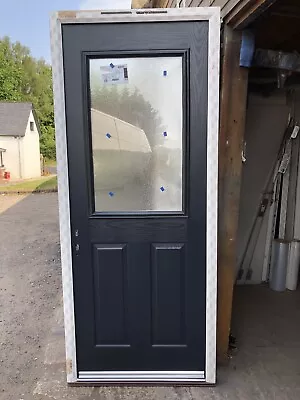 New Anthracite Grey Rear Door In A White Upvc Frame 935-2230 Right Handed • £395