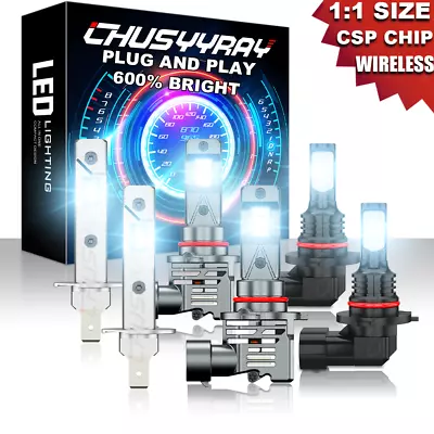 For Mitsubishi Outlander 2005-2006 LED Headlight Bulb Combo Kit Bright Fog Lamp • $59.99