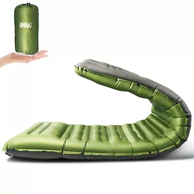 Camping Sleeping Pad Inflatable Sleeping Mat With Pillow & Built-in Pump Ext... • $69.28