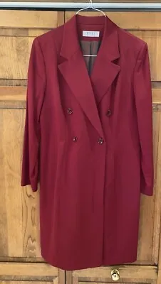 Woman's MYNE  Size 8 Double Breast  Dress Burgundy  100% Worsted Wool  • $26.50