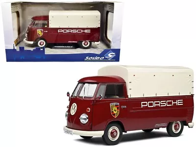 Volkswagen T1 Pickup Truck Camper 1950 Solido 1/18 Porsche Service Diecast • $99.99