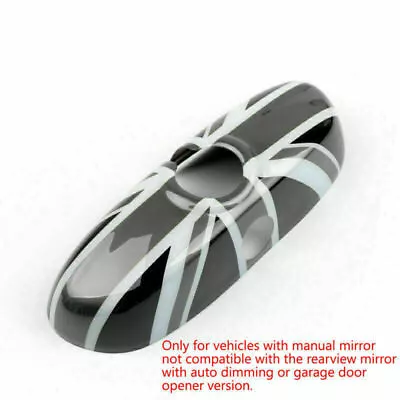 Black Union Jack Flag Rear View Mirror Cover For 14~ BMW MINI Cooper F56 F55 F8 • $21.62