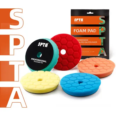 SPTA 6 Inch Beveled Hex-Logic Buffing Polishing Pads For Buffer Polisher Waxing • £26.39
