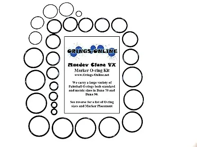 Macdev Clone VX Paintball Marker O-ring Oring Kit X 4 Rebuilds / Kits • $14.65