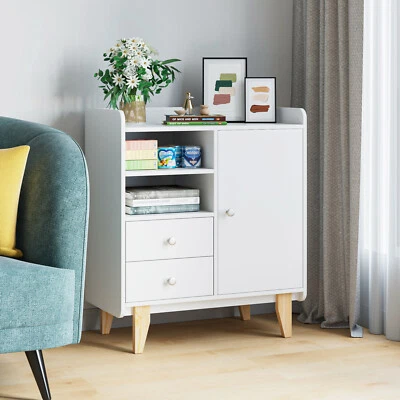 £59.99 • Buy Sideboard Storage Cabinet Small Cupboard Display Furniture Freestanding White