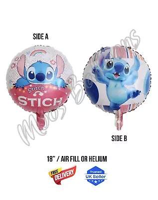 Disney Lilo And Stitch 18” Foil Balloon Birthday Party Air Fill Or Helium • £2.47