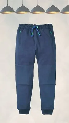 Ex Mini Boden Boy's Full Length Warrior Knee Joggers In Navy Blue • £12.99