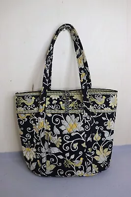 Large Vera Bradley Tot Bag Yellow Bird Pattern Shoulder Bag Vintage Retired • $22.50