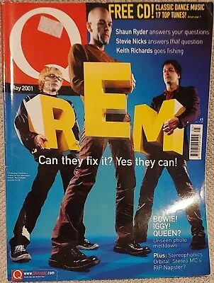 Q Magazine 176 May 2001 R.E.M Cover David Bowie Iggy Pop Queen Stevie Nicks • $7