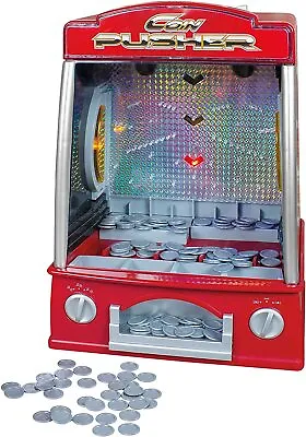 Global Gizmos Arcade Coin Pusher Game Machine ~ Novelty Fairground ~ Kids • £31.78