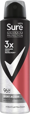 £7.88 • Buy Sure Men Maximum Protection Sport Active Anti-perspirant Deodorant Spray With 3x