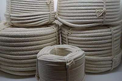 100% Natural Cotton Braided Rope Washing Clothes Bondage Cord Pulley Bag Handle • £84.68