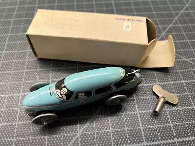 Vintage 1950's MARX Blue TIN WIND-UP RACING CAR MIB Japan Unused OLD STORE STOCK • $59