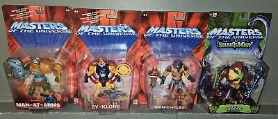 MOTU 200x Lot Of 4 MOC Man-At-Arms Sy-Klone Man-E-Faces The General Rattlor • $99.99